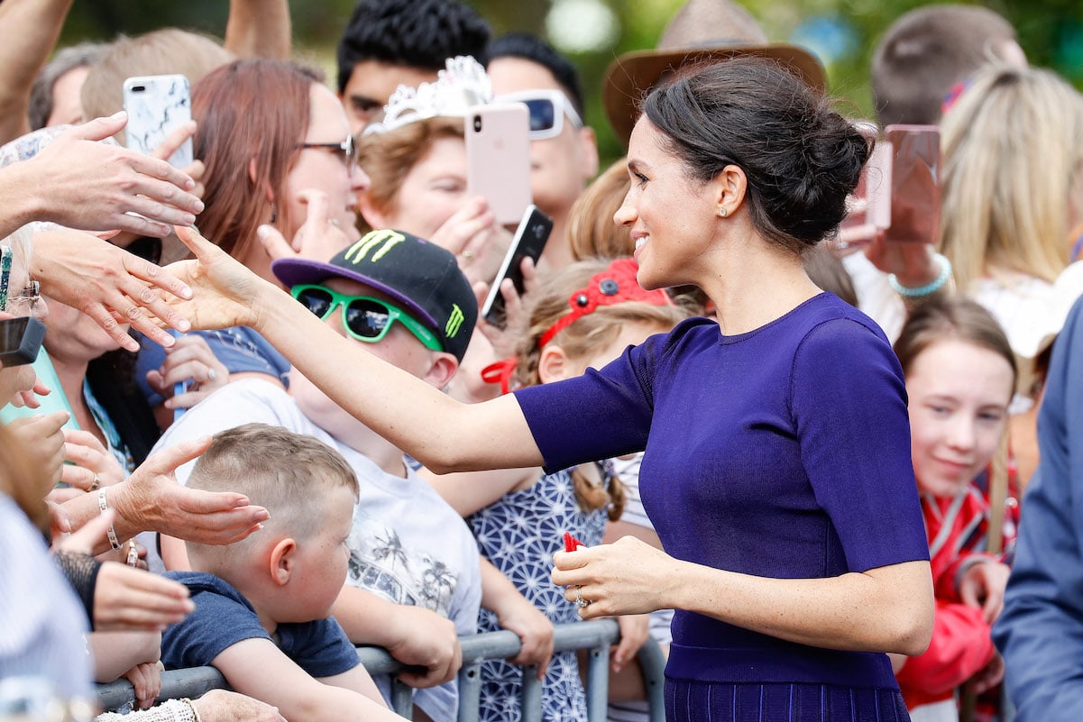 Meghan Markle greets fans