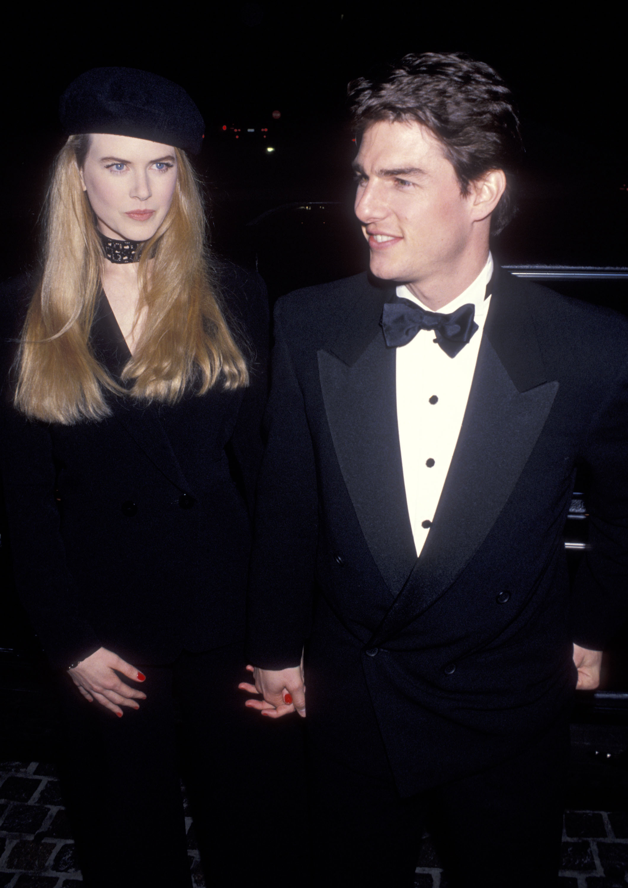 Nicole Kidman and Tom Cruise attend the 50th Annual Golden Globe Awards on January 23, 1993