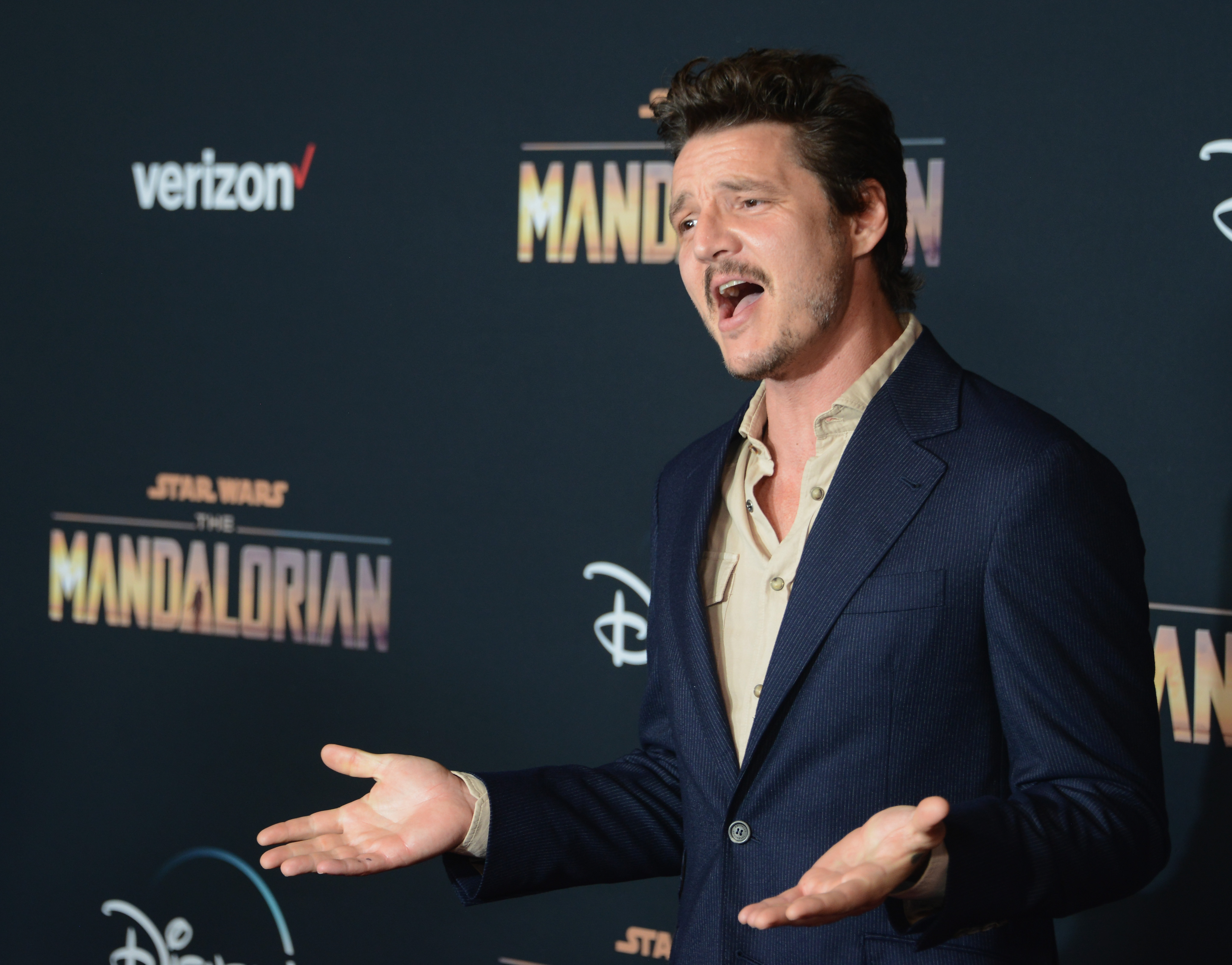 Pedro Pascal arrives for the premiere of Disney+'s 'The Mandalorian'