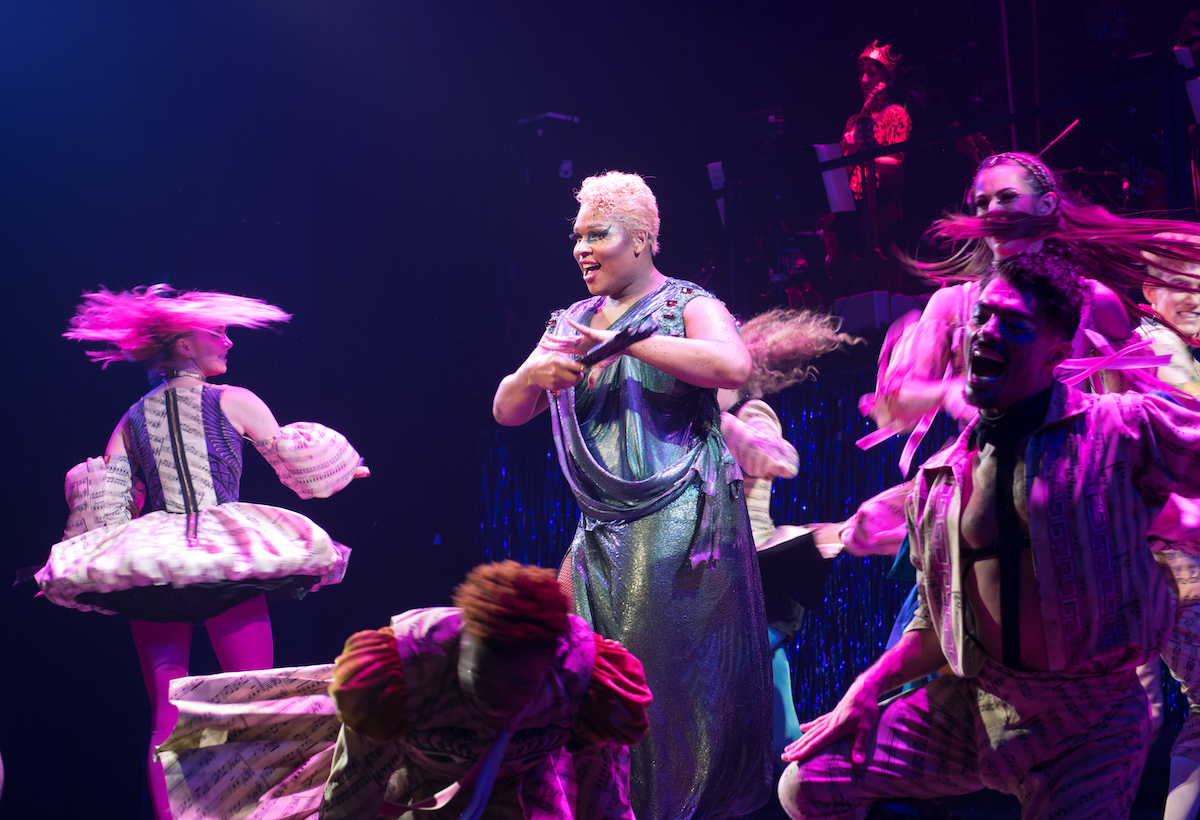 Peppermint performs during the opening night curtain call of "Head Over Heels" on Broadway