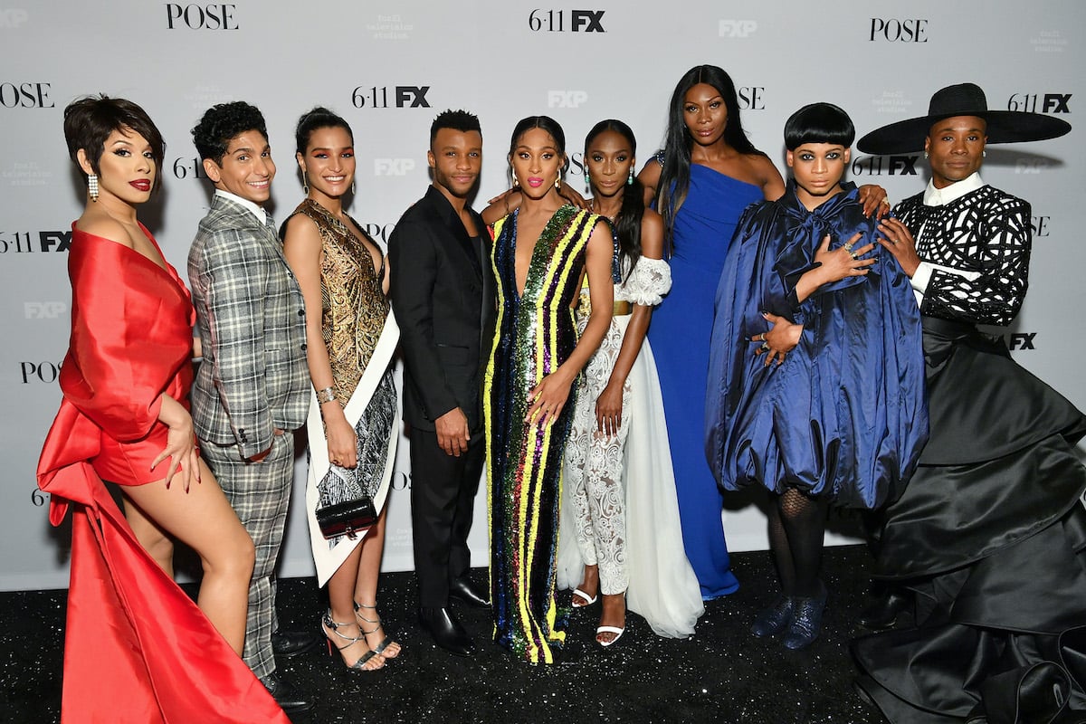 (L-R) Hailie Sahar, Angel Bismark Curiel, Indya Moore, Dyllón Burnside, Mj Rodriguez, Angelica Ross, Dominique Jackson, Ryan Jamaal Swain, and Billy Porter attend FX Network's Pose season 2 premiere on June 05, 2019 | Dia Dipasupil/Getty Images