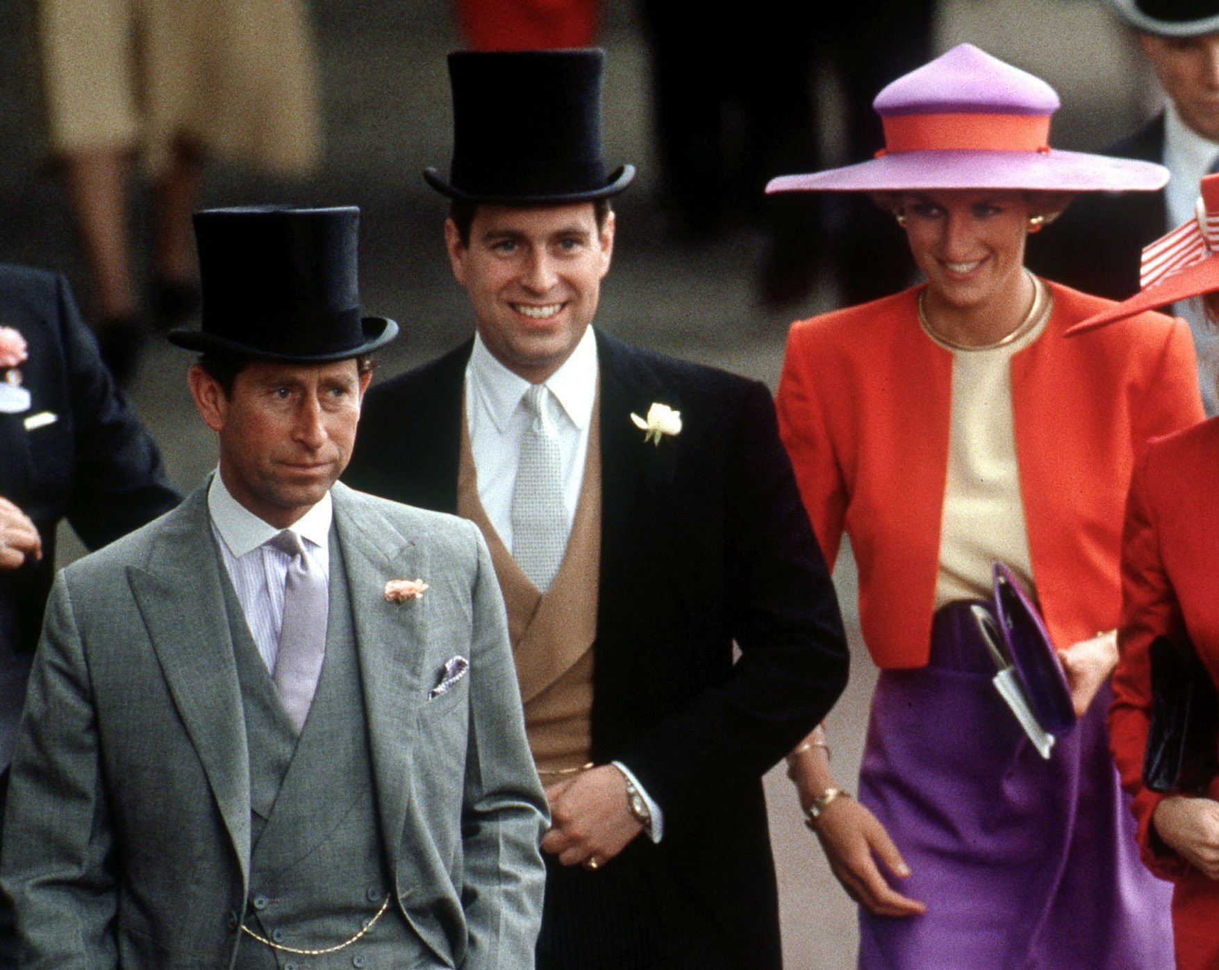 Prince Charles, Prince Andrew, and Princess Diana