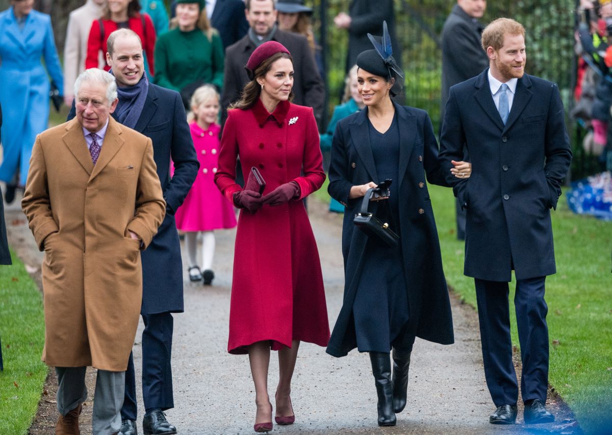 Prince Charles, Prince of Wales, Prince William, Duke of Cambridge, Catherine, Duchess of Cambridge, Meghan, Duchess of Sussex and Prince Harry, Duke of Sussex