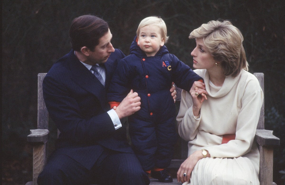  Prince Charles and Princess Diana with their son, Prince William