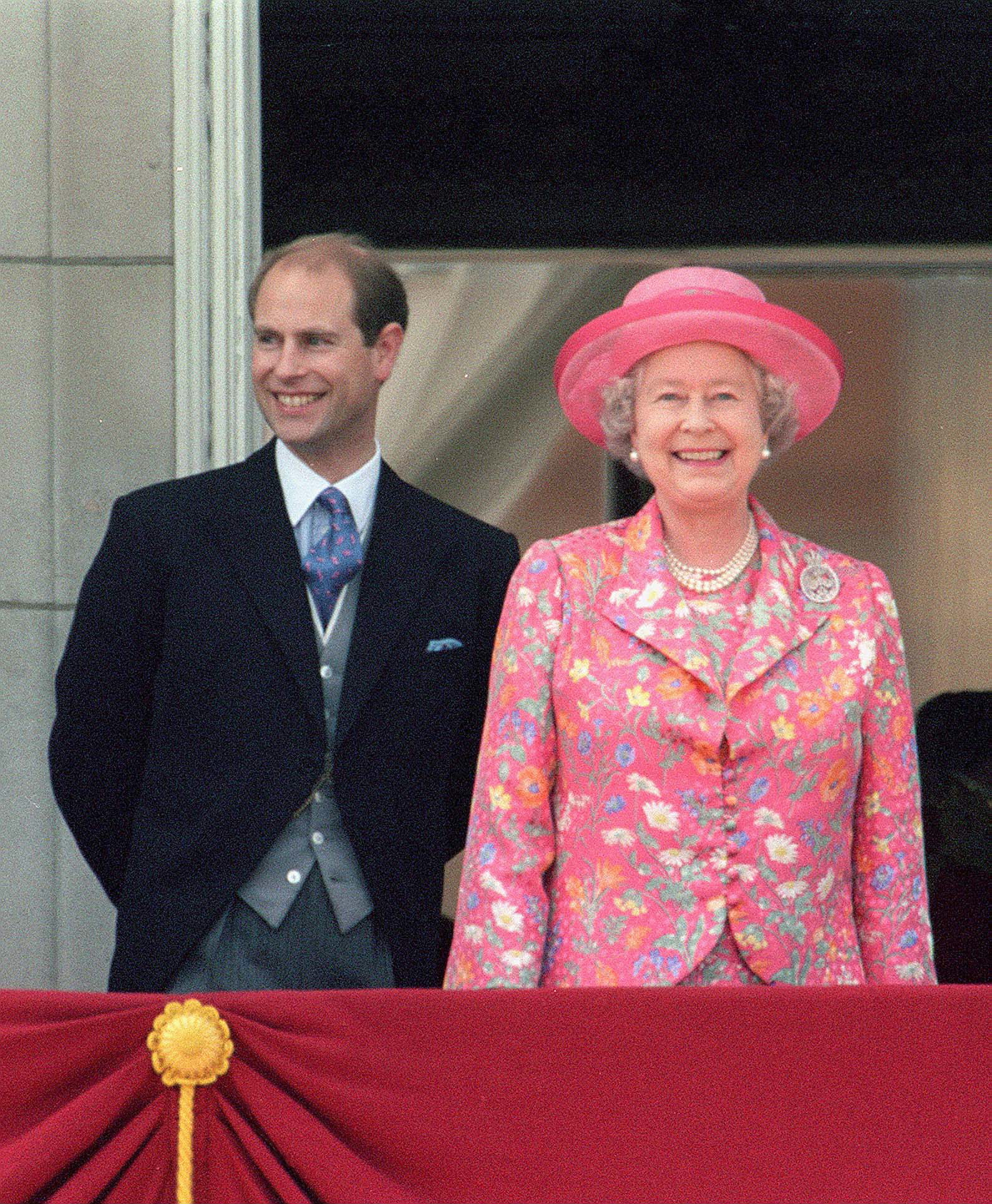 Prince Edward with his mother, Queen Elizabeth II