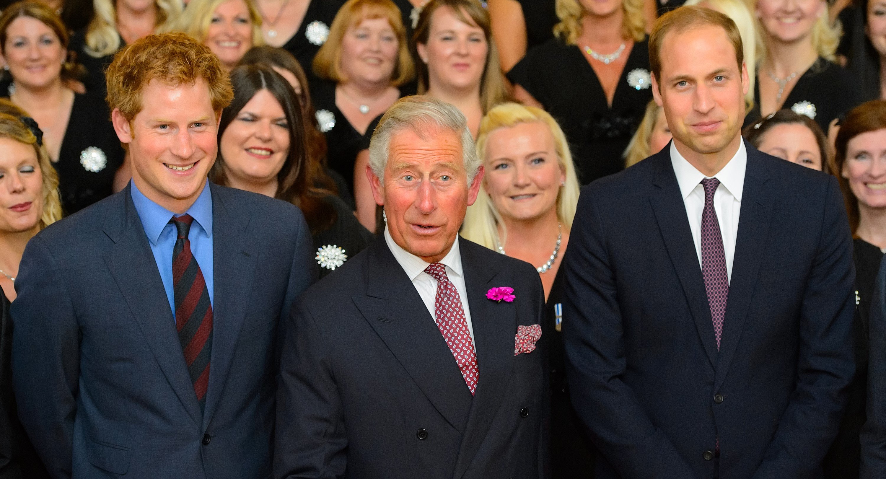  Prince Harry, Prince Charles, and Prince William