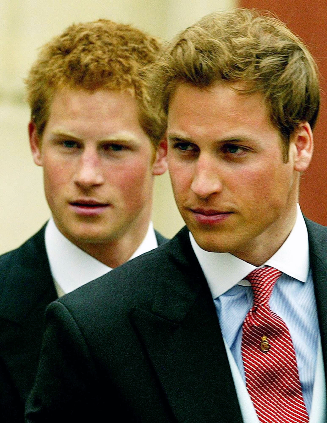 Prince William and Prince Harry after the wedding of Prince Charles and Camilla Parker Bowles
