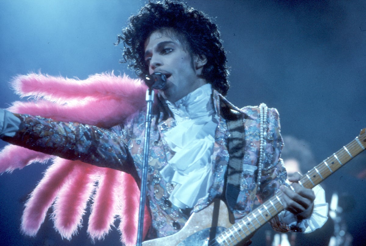 Prince performs live at the Fabulous Forum on February 19, 1985 in Inglewood, California