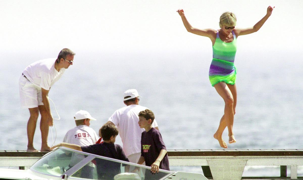 Diana, Princess Of Wales is seen in St Tropez in the summer of 1997, shortly before Diana and boyfriend Dodi were killed in a car crash in Paris on August 31, 1997. The inquests into both of their deaths are due to start in early 2004