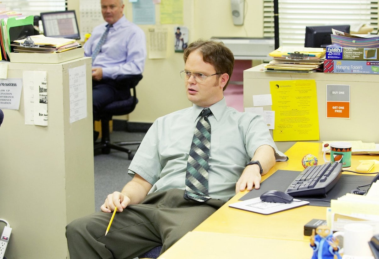 Rainn Wilson as Dwight Schrute in a scene from 'The Office' Season 1