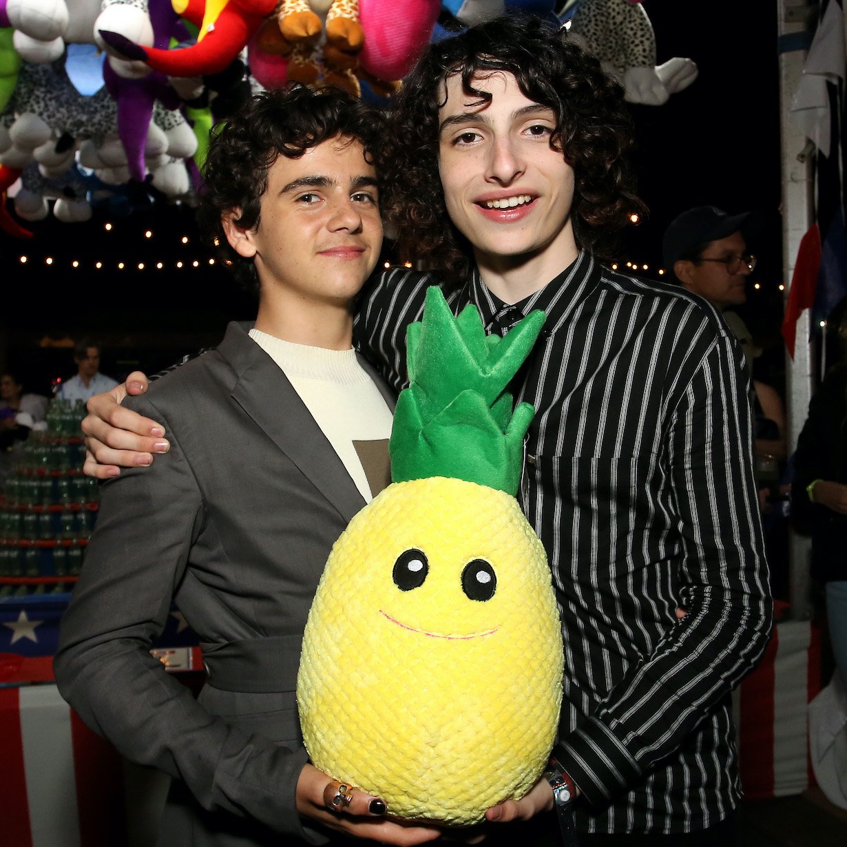 Jack Dylan Grazer and Finn Wolfhard attend the 'Stranger Things' Season 3 World Premiere on June 28, 2019