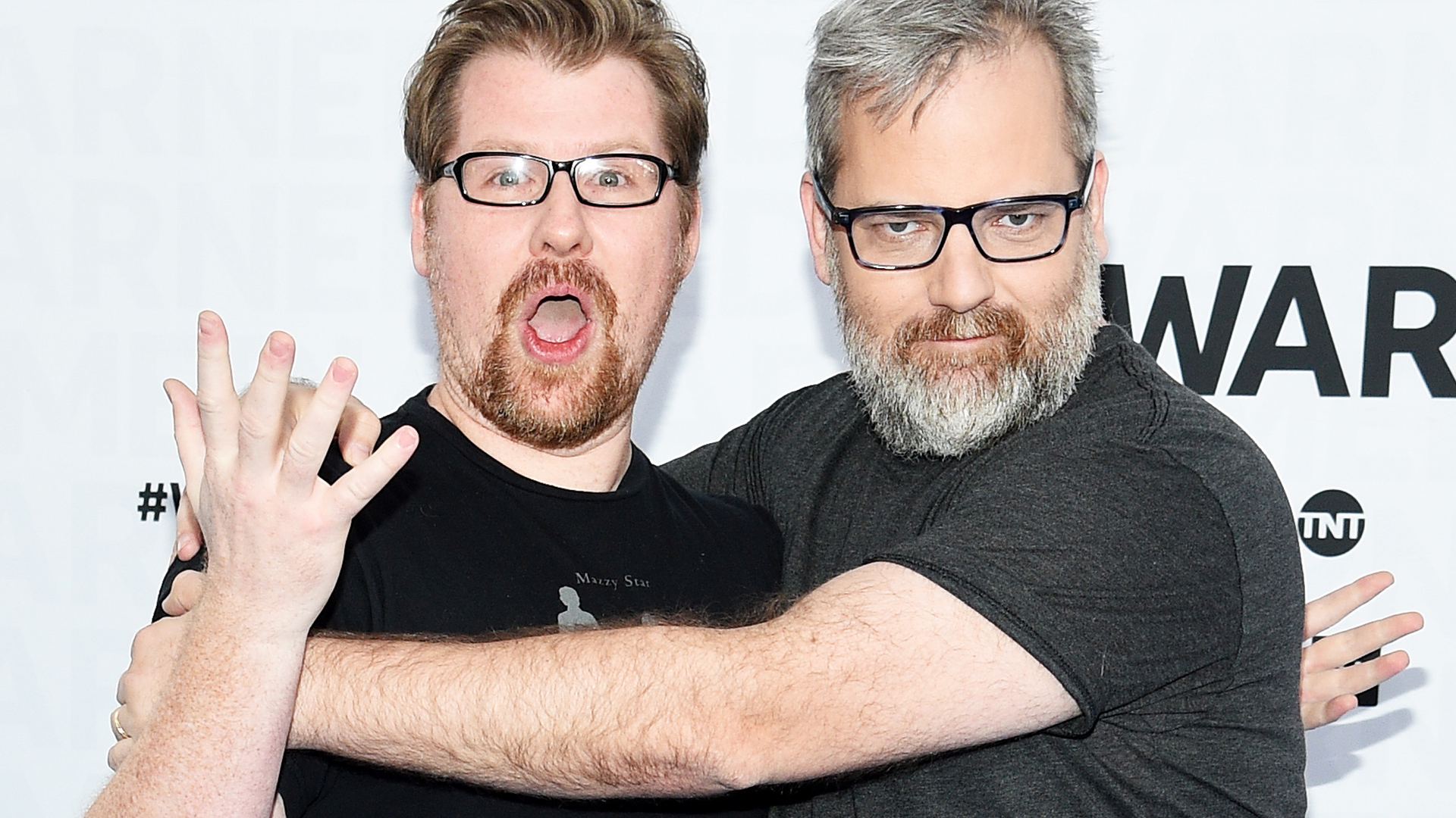 Justin Roiland and Dan Harmon of Adult Swim’s Rick and Morty attend the WarnerMedia Upfront 2019 arrivals on the red carpet at The Theater at Madison Square Garden on May 15, 2019 in New York City.