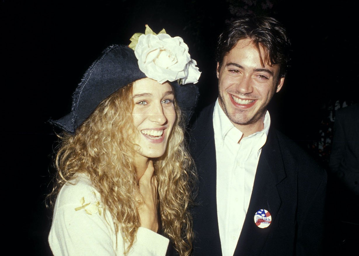 Sarah Jessica Parker and actor Robert Downey, Jr. attend the 1988 Presidential Campaign