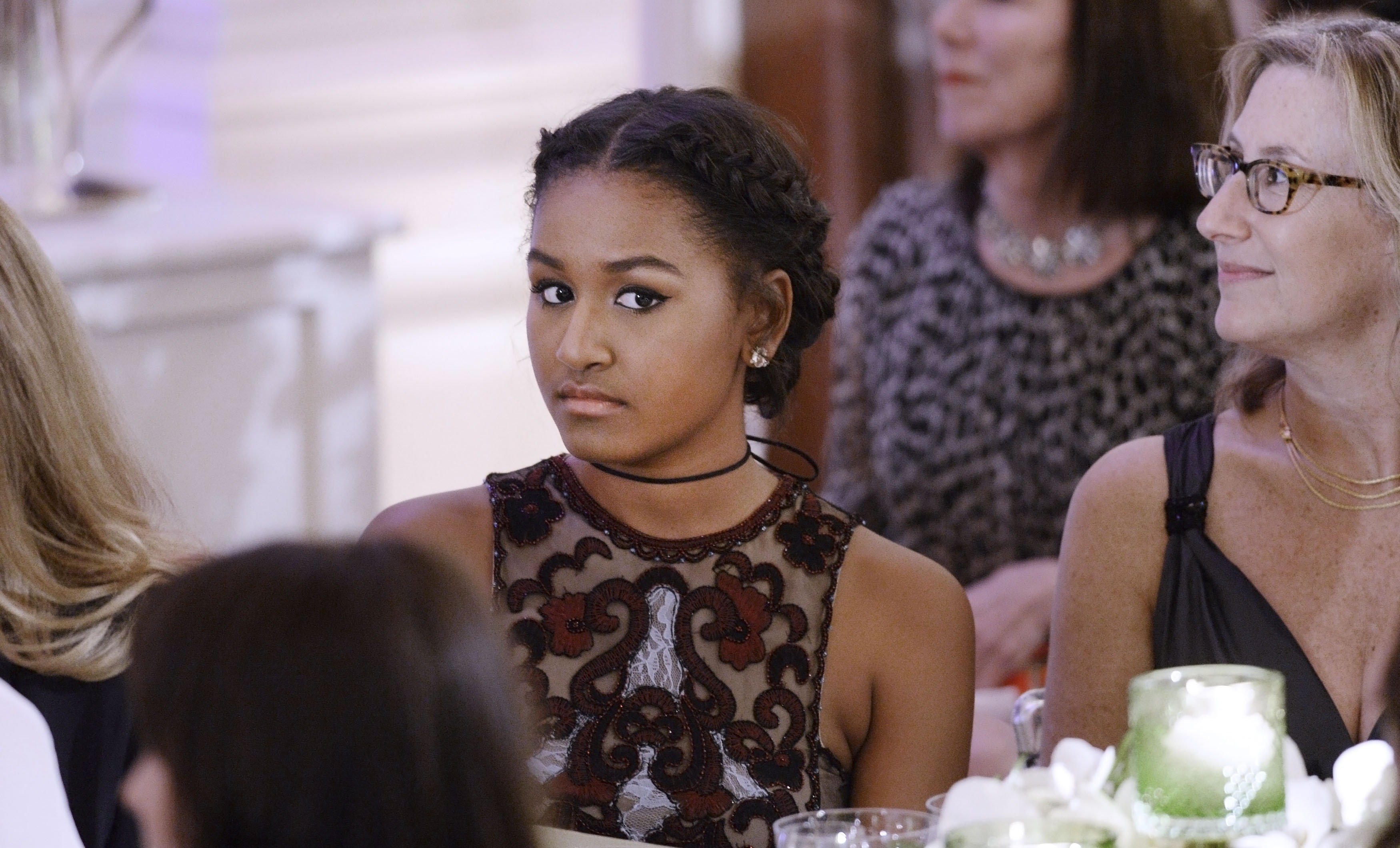 Sasha Obama at an event