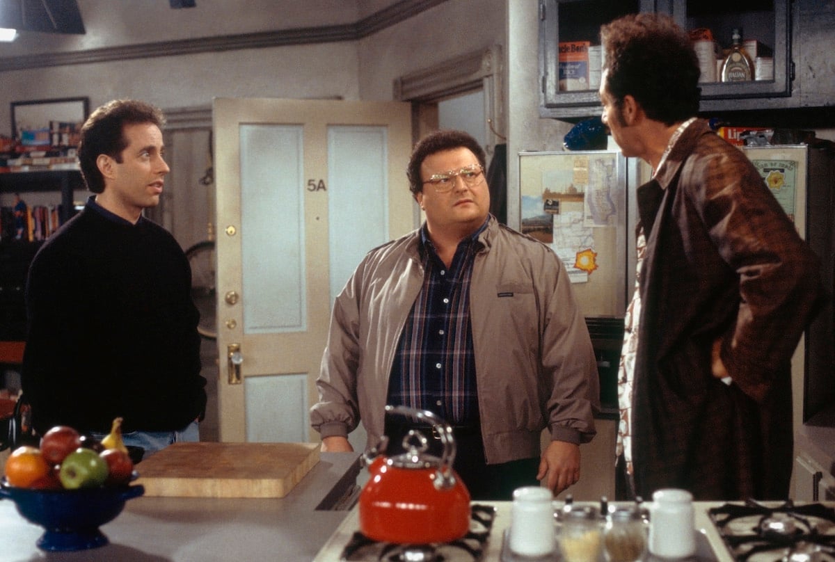 Jerry Seinfeld as Jerry Seinfeld, Wayne Knight as Newman, Michael Richards as Cosmo Kramer