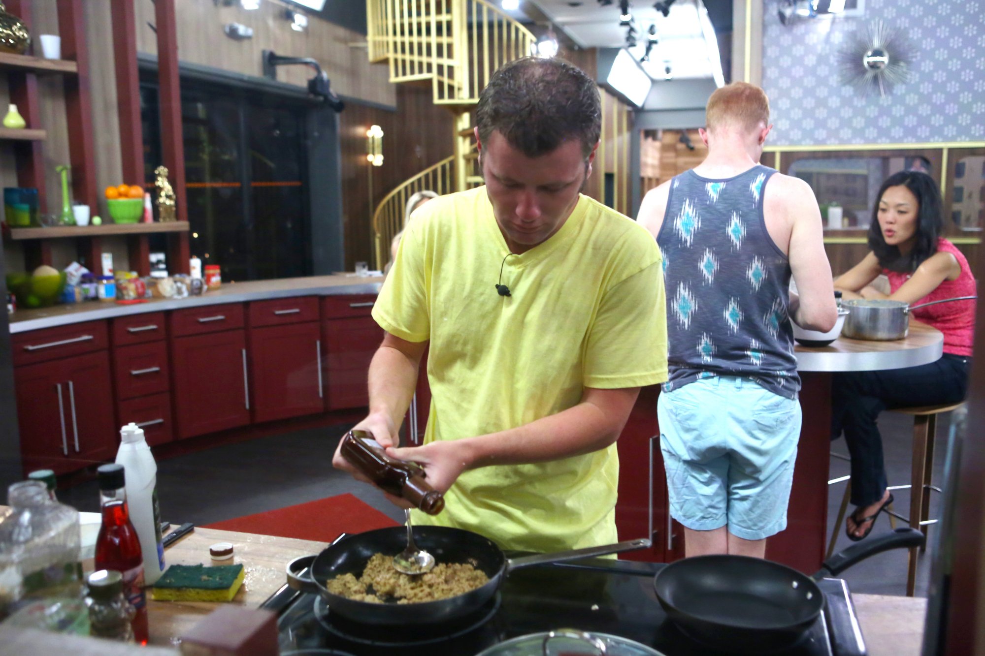 Big Brother - Houseguest Judd prepares food before the first Power of Veto Competition