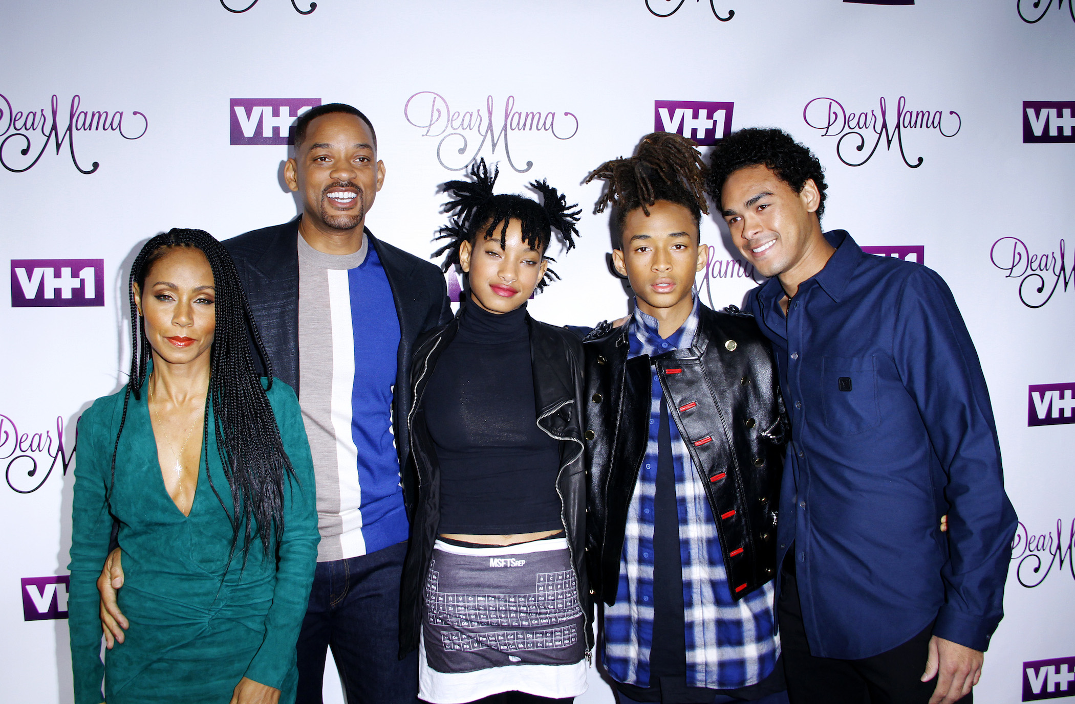 Jada Pinkett Smith, Will Smith, Willow Smith, Jaden Smith, and Trey Smith