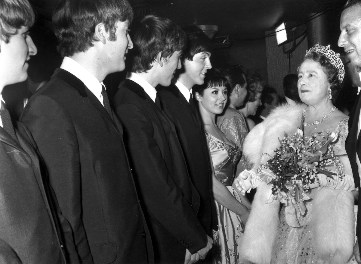 The Beatles meet Queen Elizabeth in 1963.