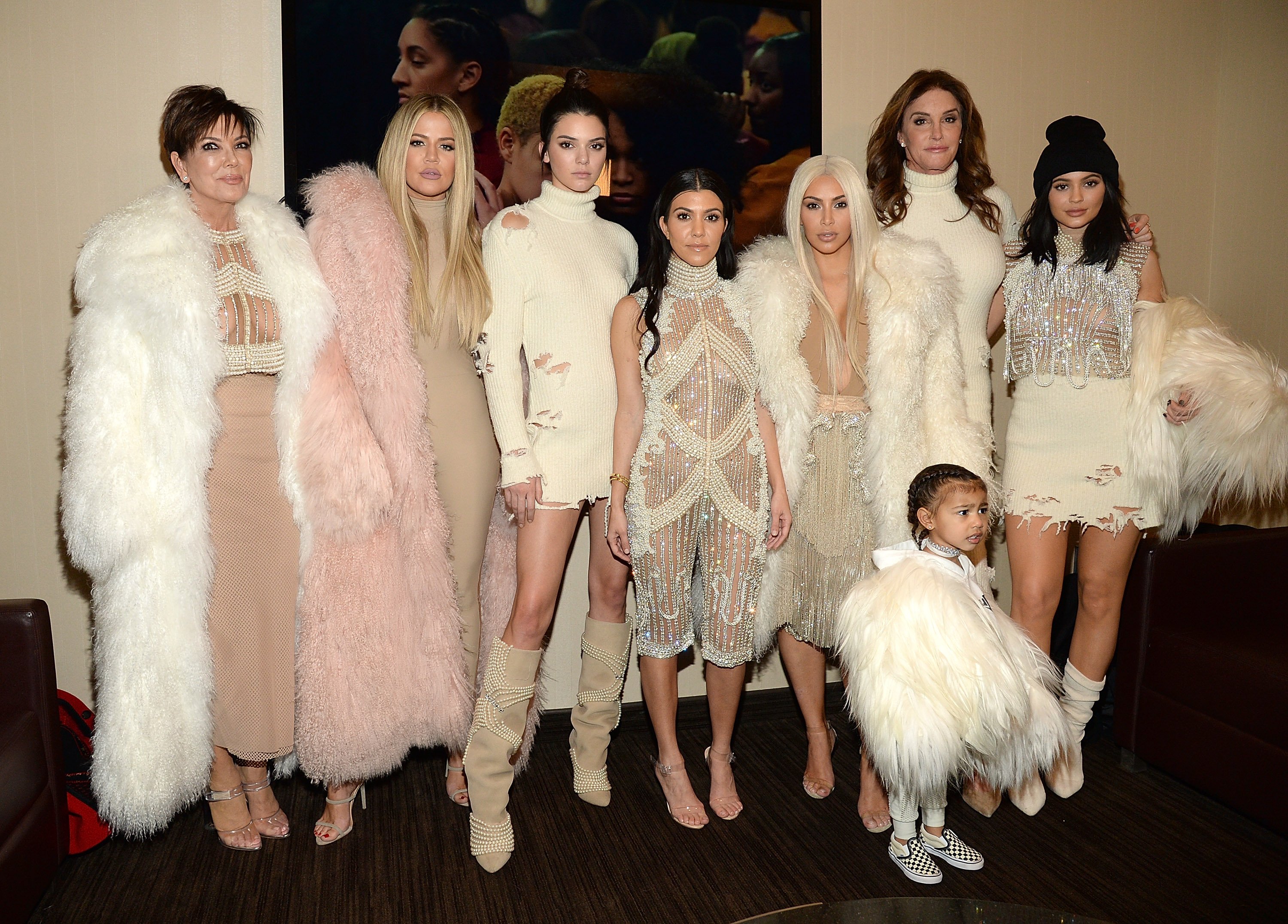 Kris Jenner, Khloé Kardashian, Kendall Jenner, Kourtney Kardashian, Kim Kardashian West, North West, Caitlyn Jenner and Kylie Jenner