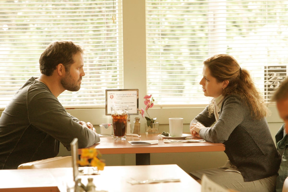 David Denman as Roy Anderson, Jenna Fischer as Pam Beesly on 'The Office'