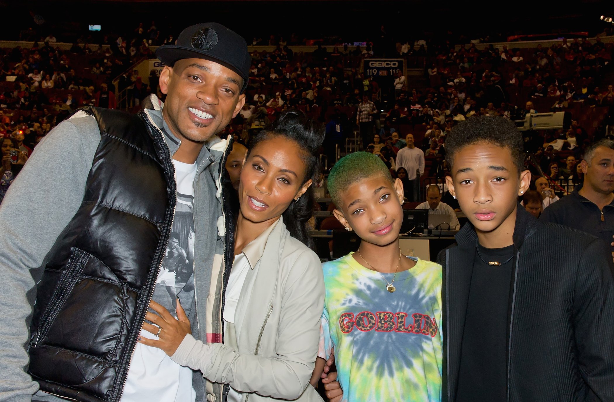 (L-R) Will Smith, Jada Pinkett Smith, Willow Smith, and Jaden Smith