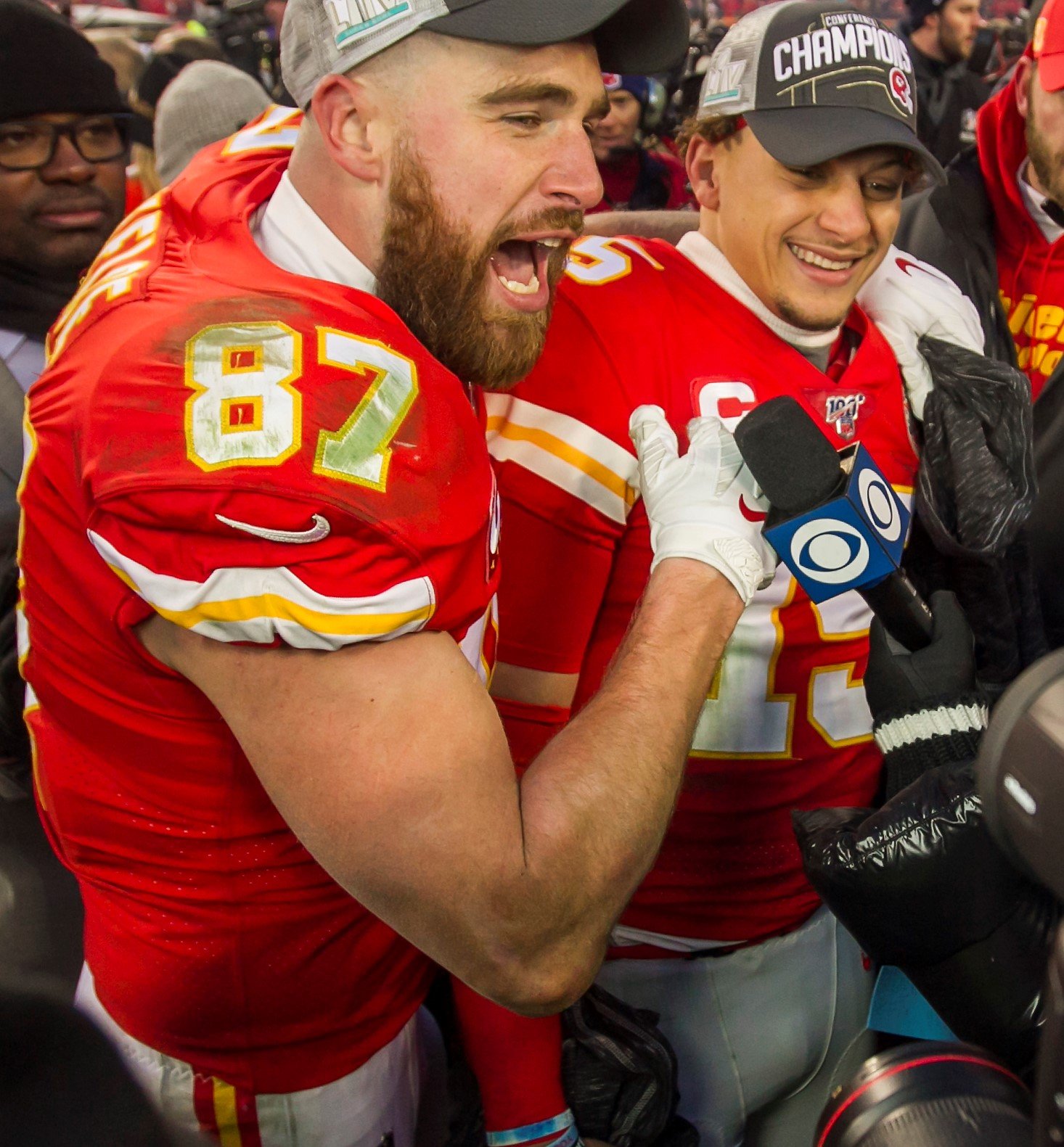 Travis Kelce and Patrick Mahomes