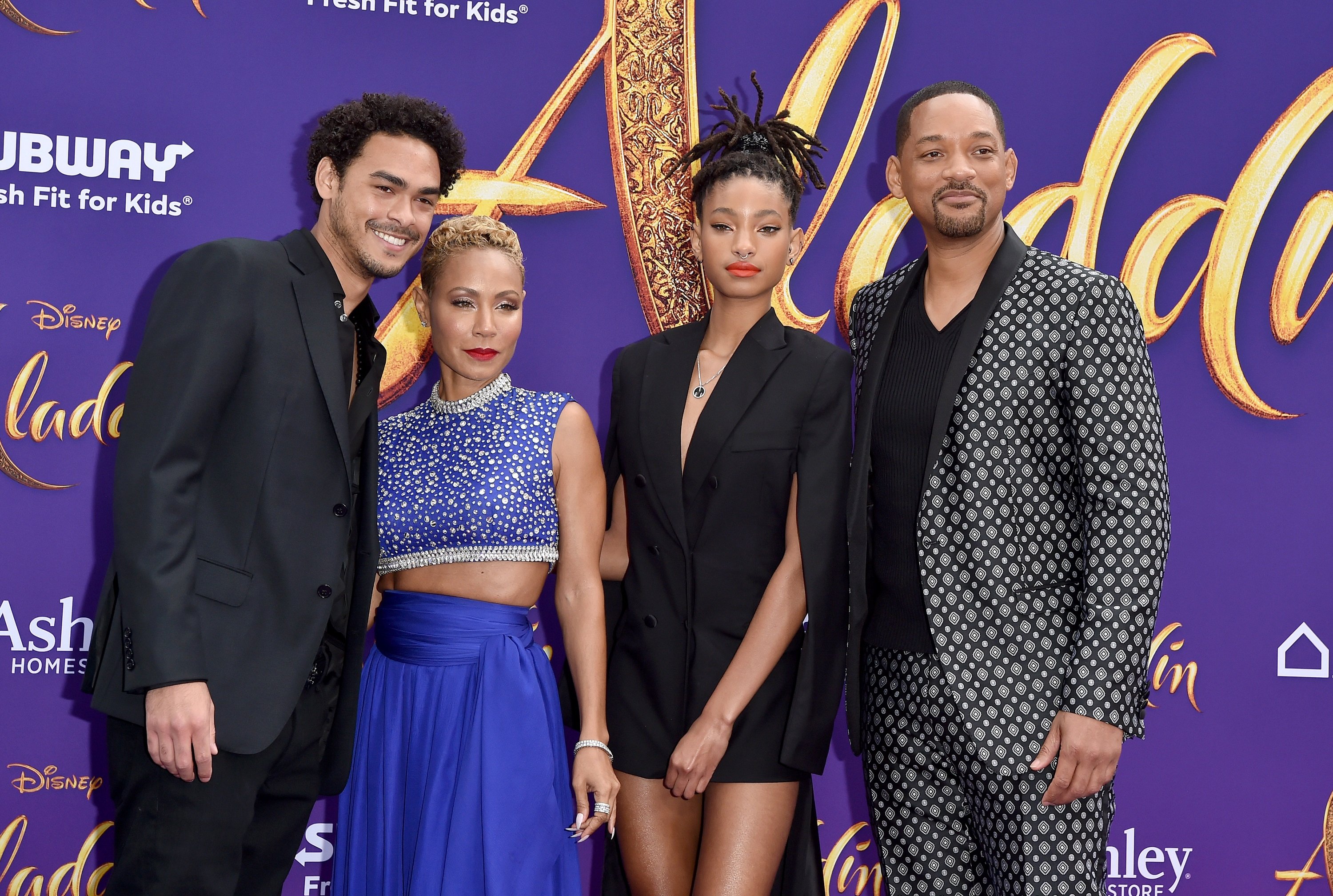 Trey Smith, Jada Pinkett Smith, Willow Smith, and Will Smith