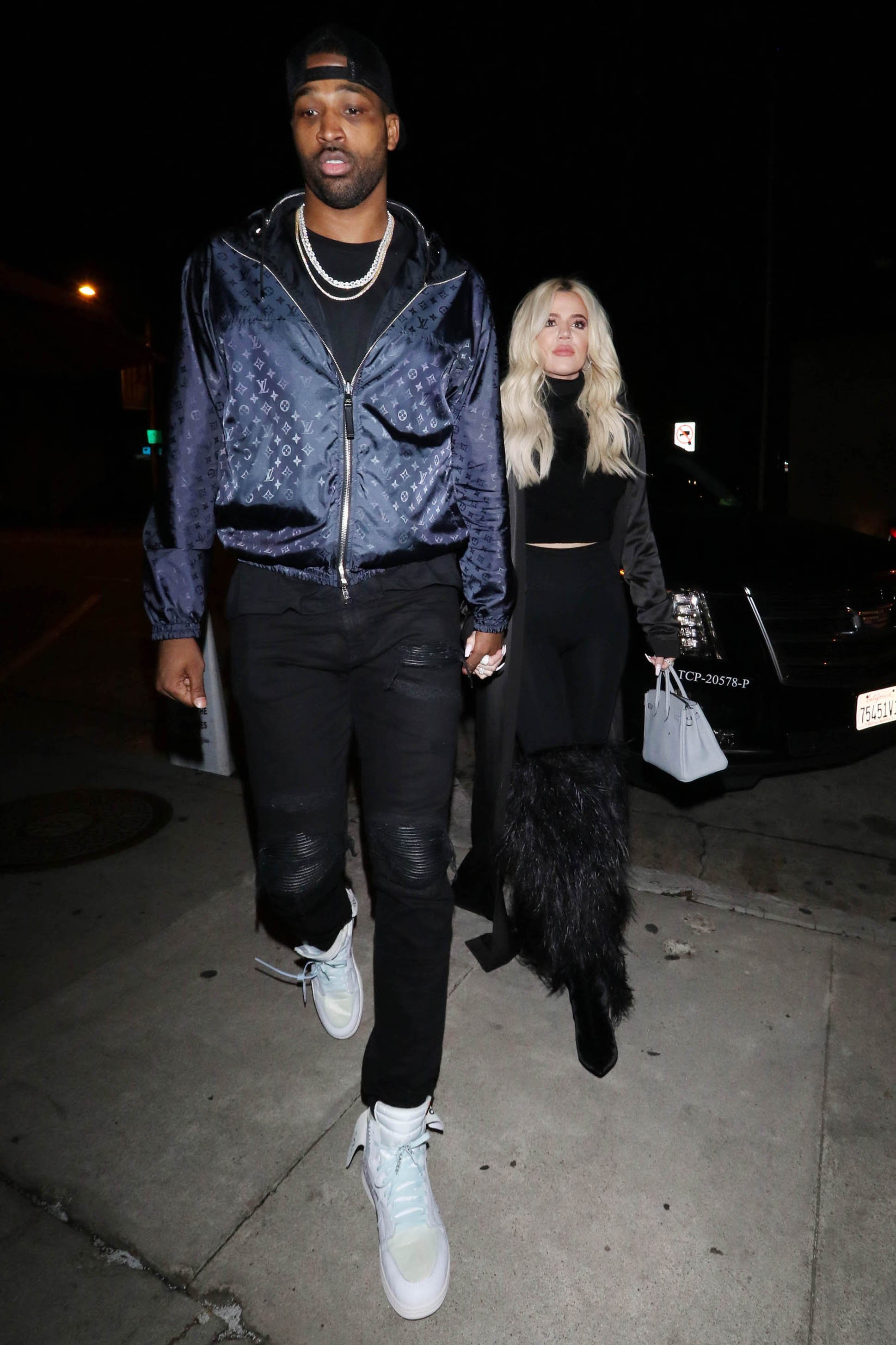Khloe Kardashian and Tristan Thompson are seen on January 13, 2019 in Los Angeles, CA.