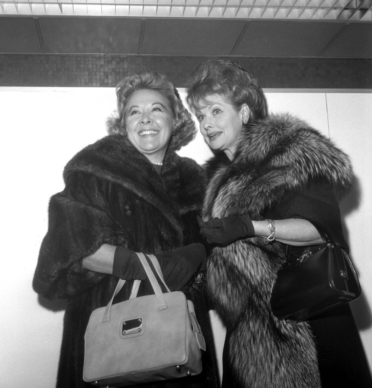 'The Lucy Show': Vivian Vance and Lucille Ball after arriving at New York's Idlewild Airport.