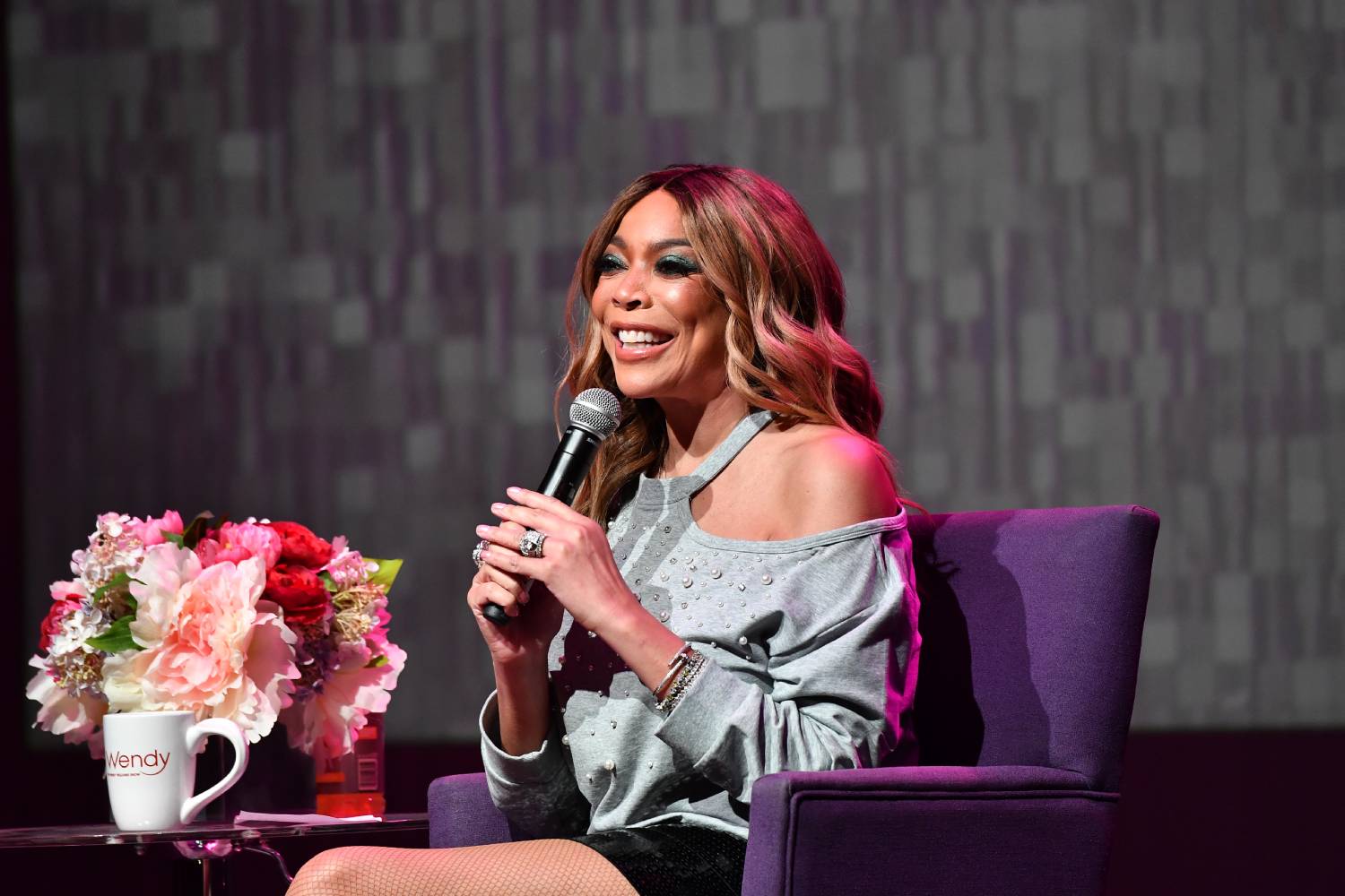 Television personality Wendy Williams speaks onstage during her celebration of 10 years of 'The Wendy Williams Show' at The Buckhead Theatre on August 16, 2018 in Atlanta, Georgi