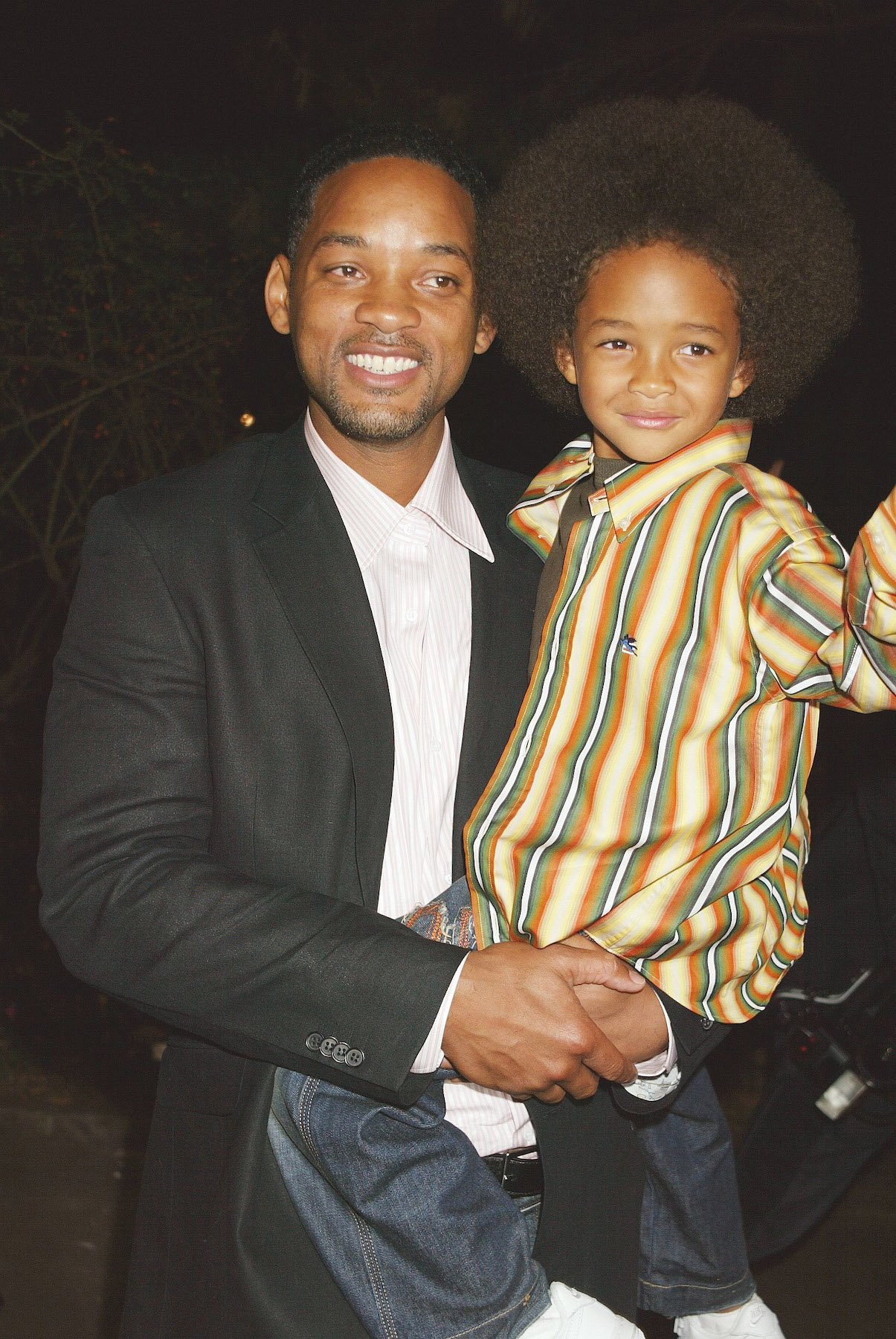 Will Smith and Jaden Smith at the premiere of 'Shark Tale'