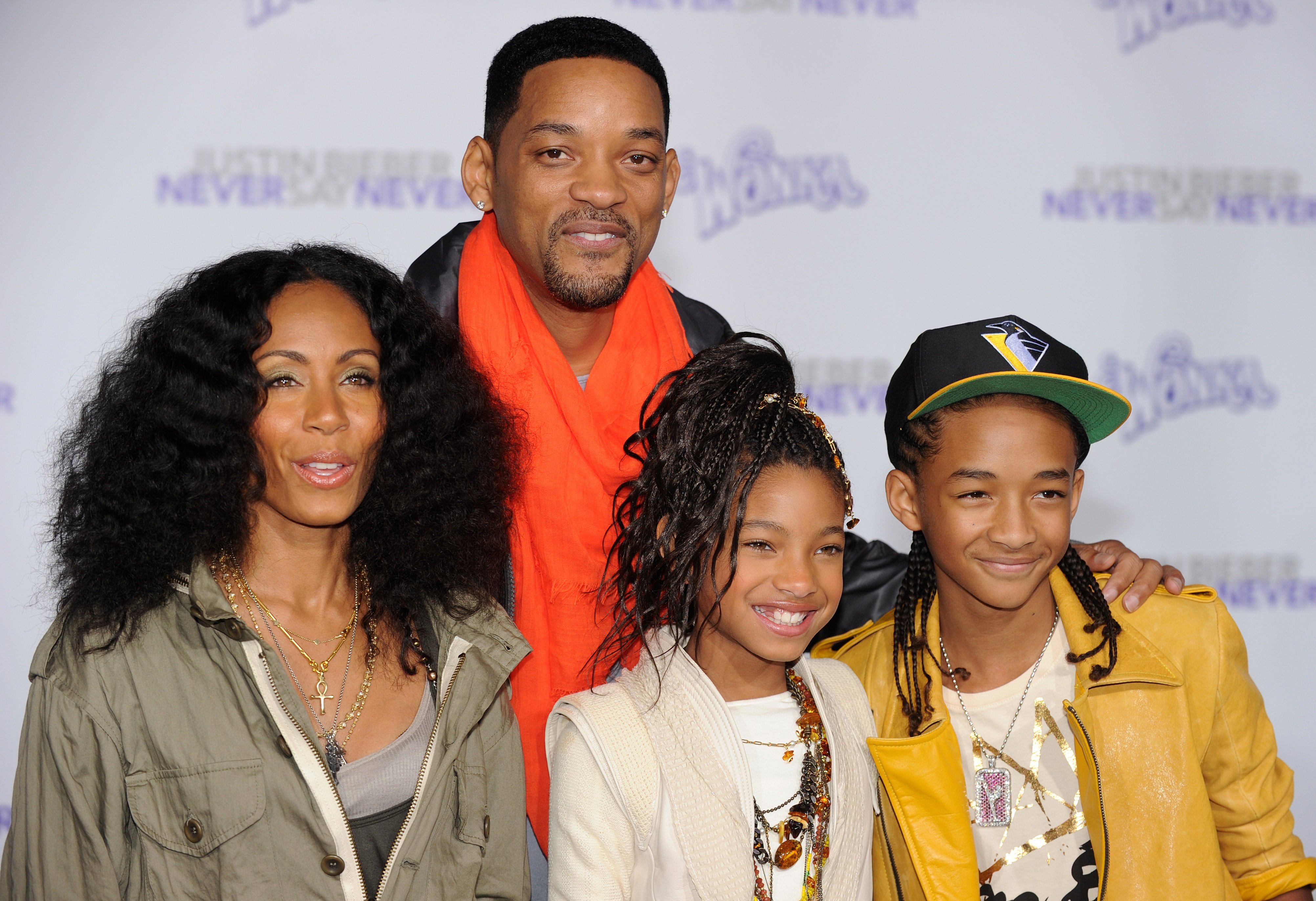 Jada Pinkett Smith, Will Smith, Willow Smith, and Jaden Smith