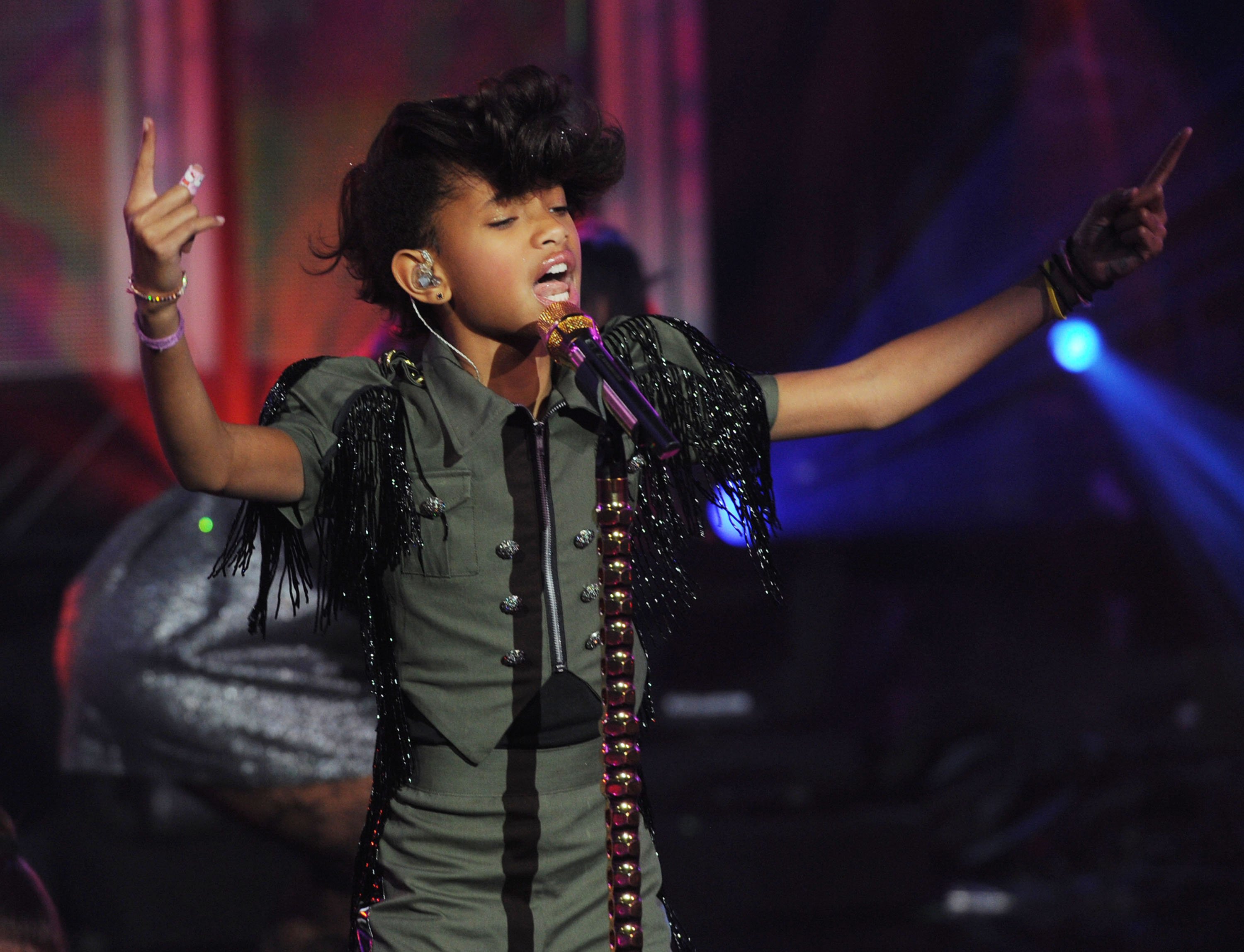 Willow Smith performs onstage during Dick Clark's New Year's Rockin' Eve With Ryan Seacrest 2011 at Center Staging on December 31, 2010 in Burbank, California.
