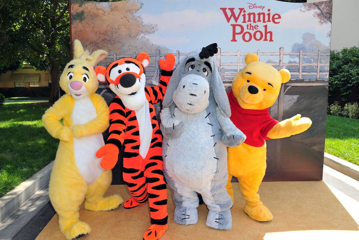 Rabbit, Tigger, Eeyore and Winnie the Pooh pose at Walt Disney Pictures presents the premiere of "Winnie The Pooh" at Walt Disney Studios on July 10, 2011 in Burbank, California.