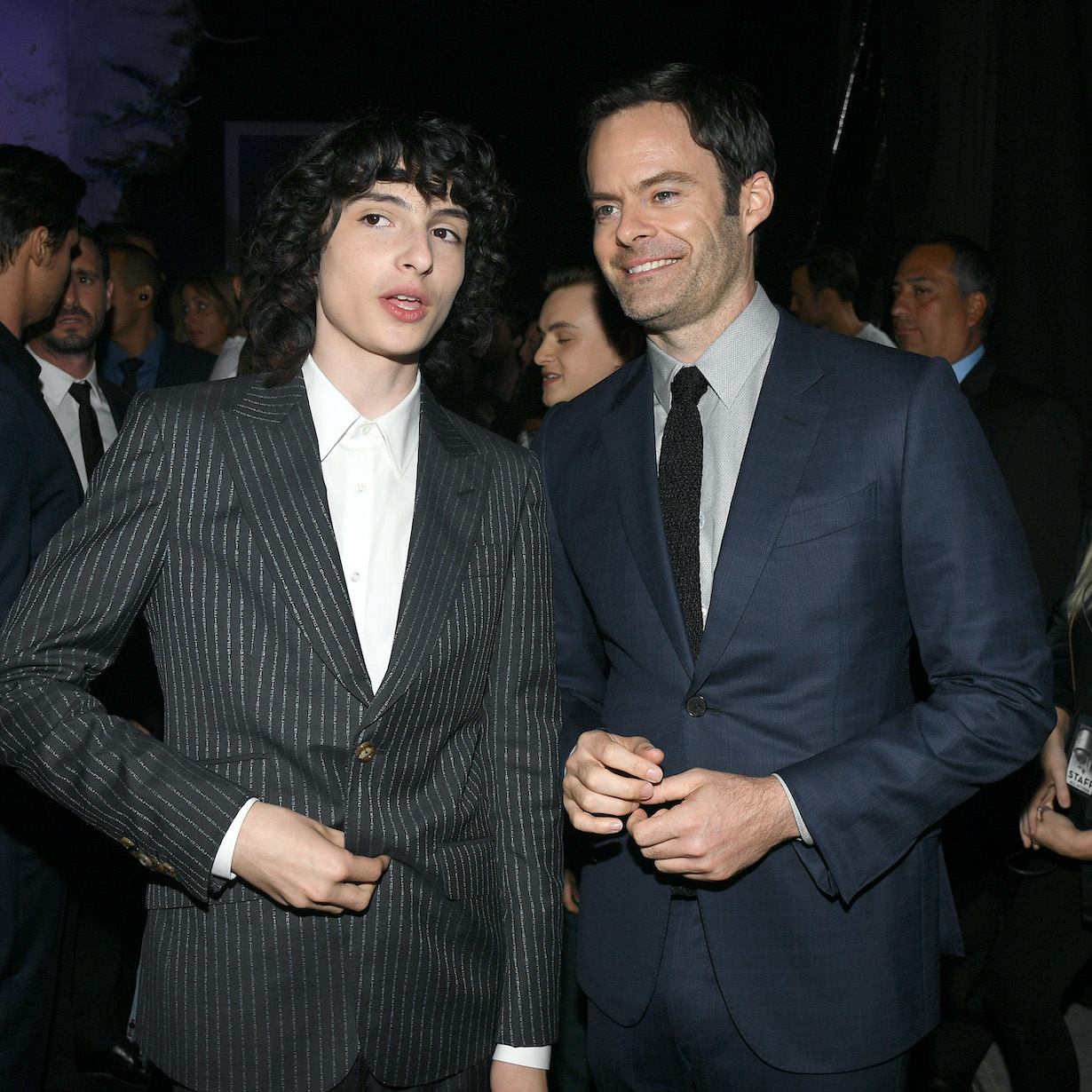 Finn Wolfhard and Bill Hader attend the Premiere of Warner Bros. Pictures' 'It Chapter Two'