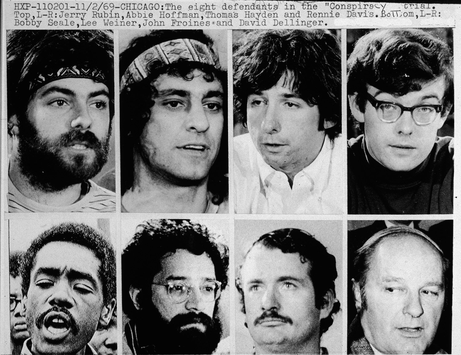 Photos of the Chicago 8 defendants