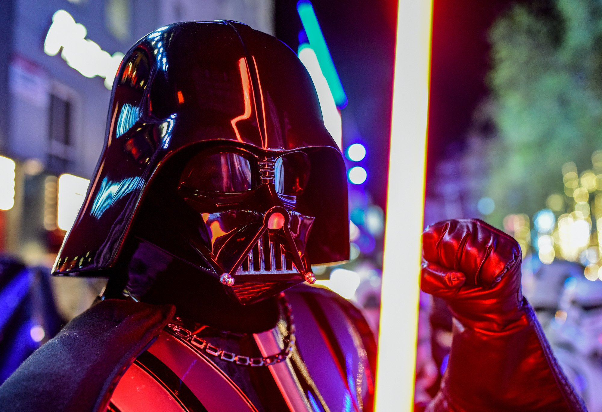 Darth Vader at the European premiere of 'Star Wars: The Rise of Skywalker' 