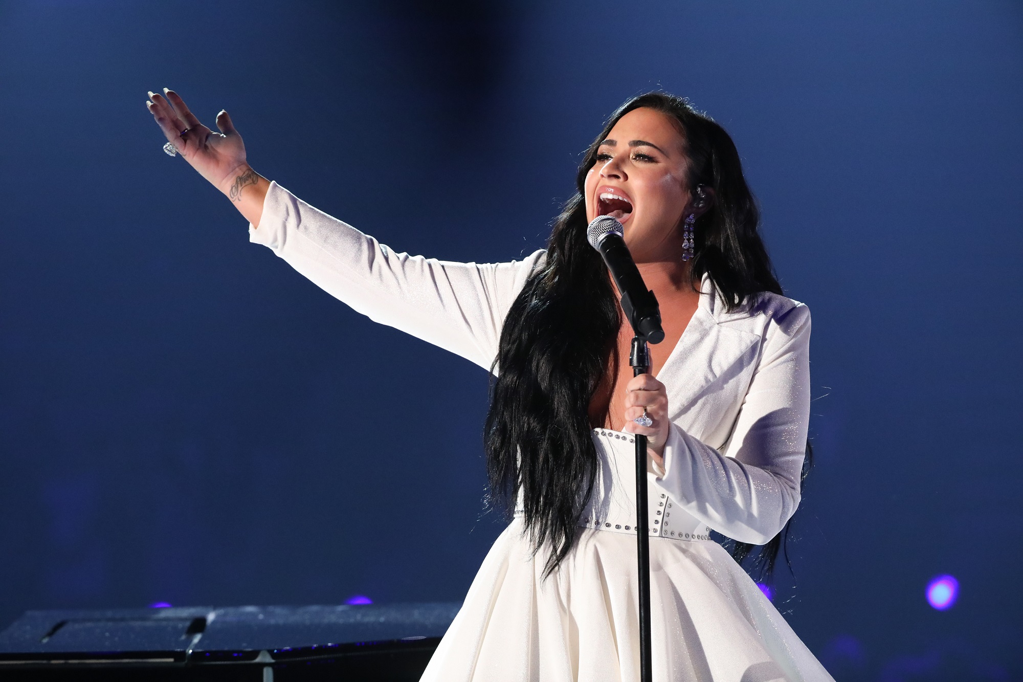 Demi Lovato performs at the 62nd Annual Grammy Awards on January 26, 2020 