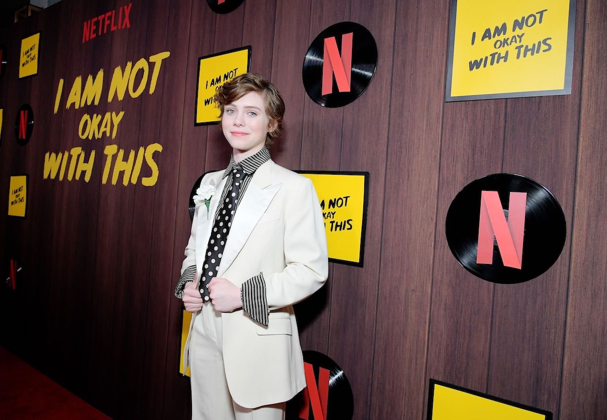 Sophia Lillis attends the premiere of Netflix's "I Am Not Okay With This" at The London West Hollywood