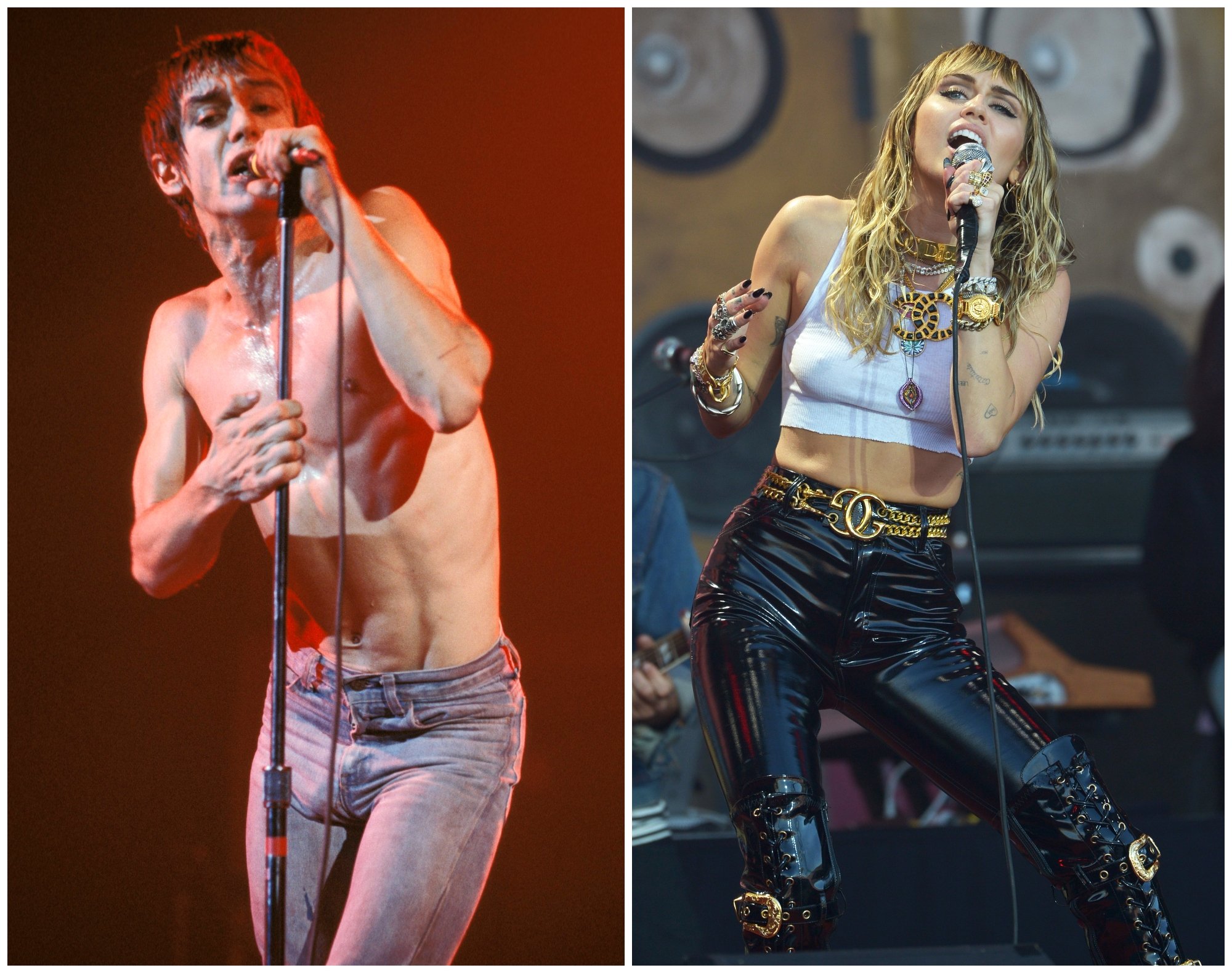 composite image of Iggy Pop and Miley Cyrus