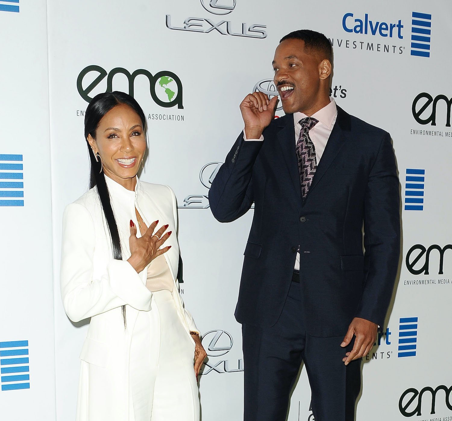 Jada Pinkett Smith and Will Smith attend the 26th annual EMA Awards at Warner Bros. Studios on October 22, 2016