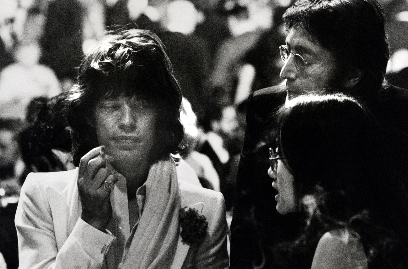 Mick Jagger and John Lennon