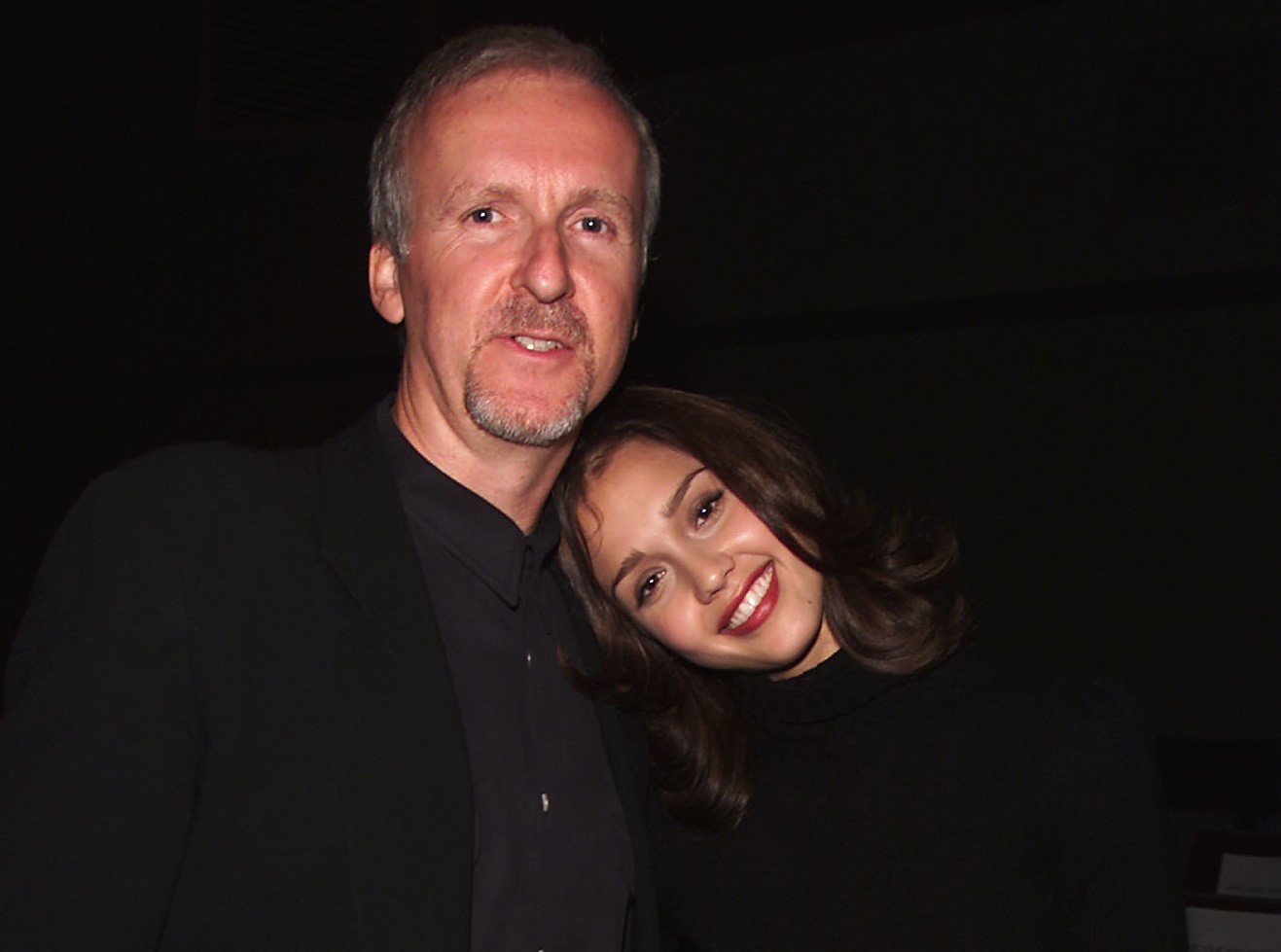 James Cameron and Jessica Alba at the world premiere of 'Dark Angel' on September 25, 2000