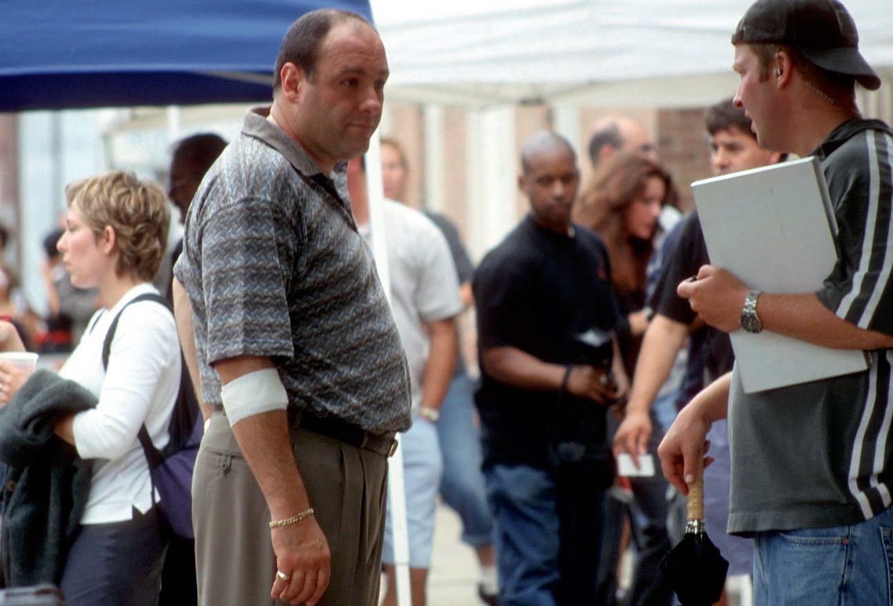 James Gandolfini on the set of 'The Sopranos'