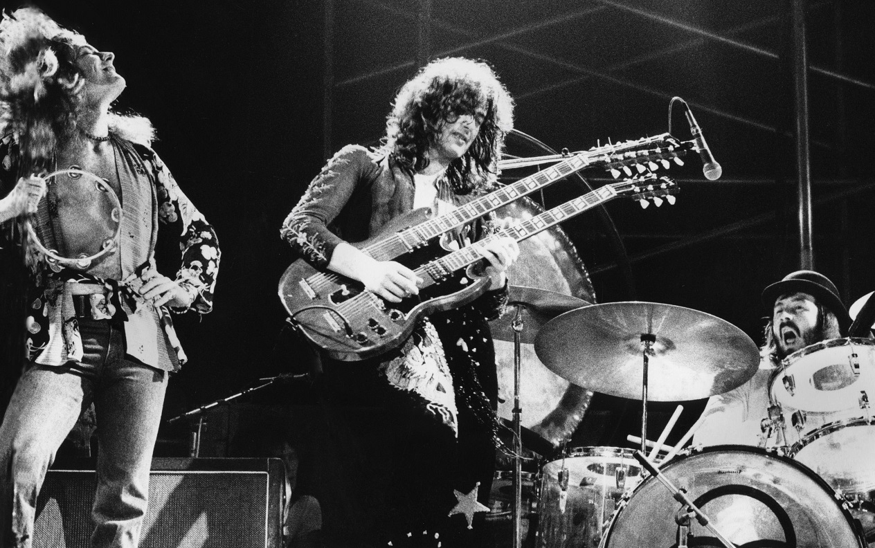 Led Zeppelin on stage