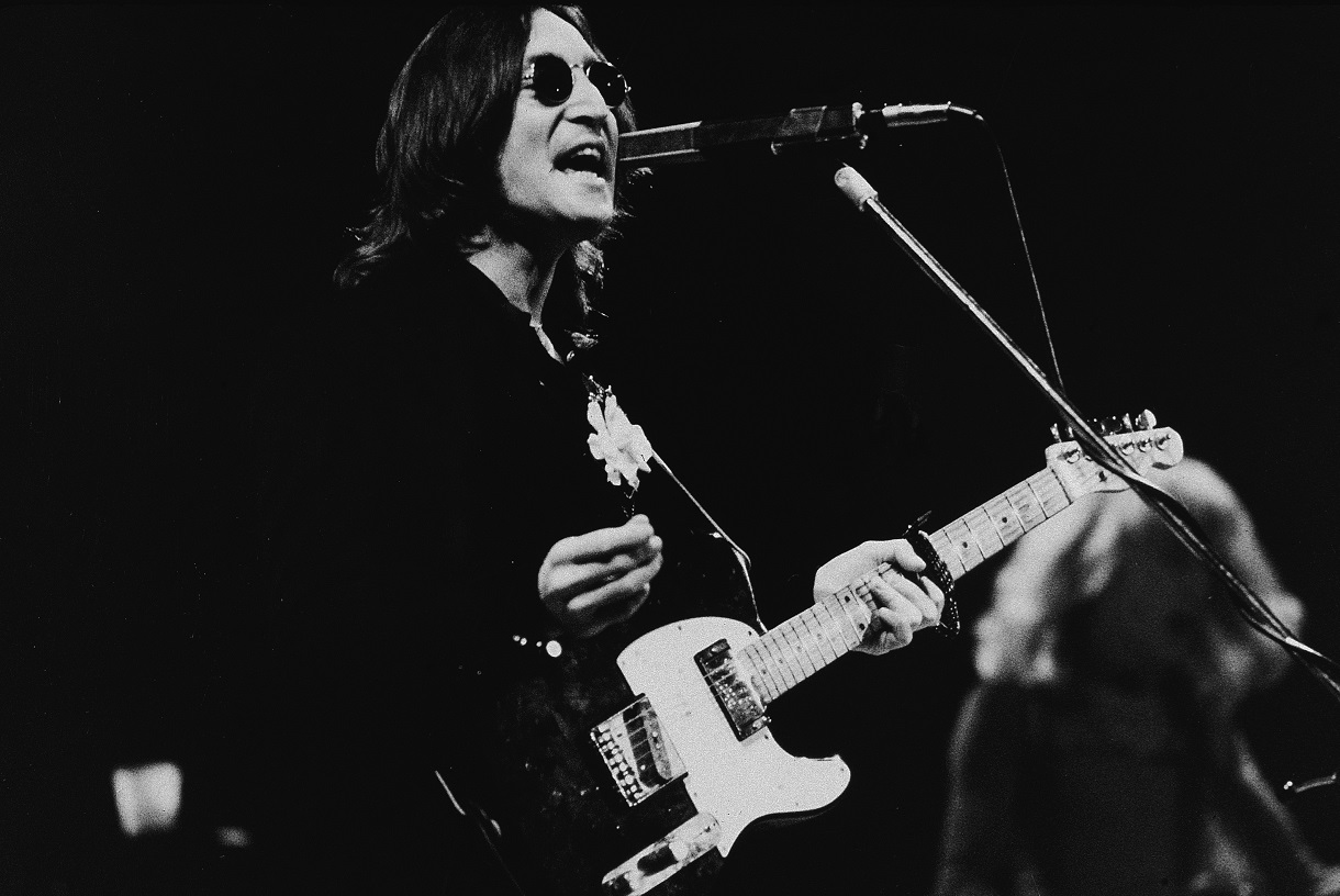 John Lennon on stage in 1974