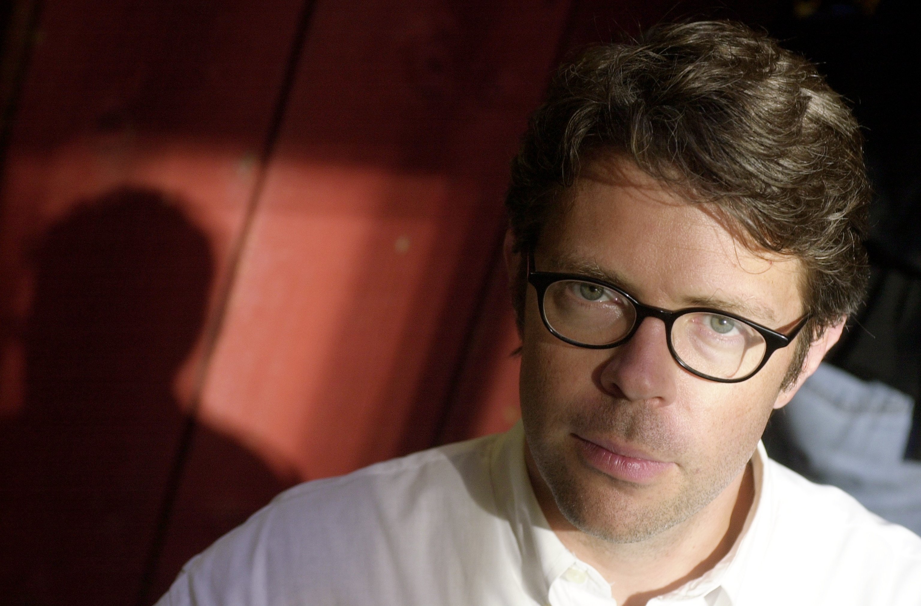 Jonathan Franzen wearing glasses