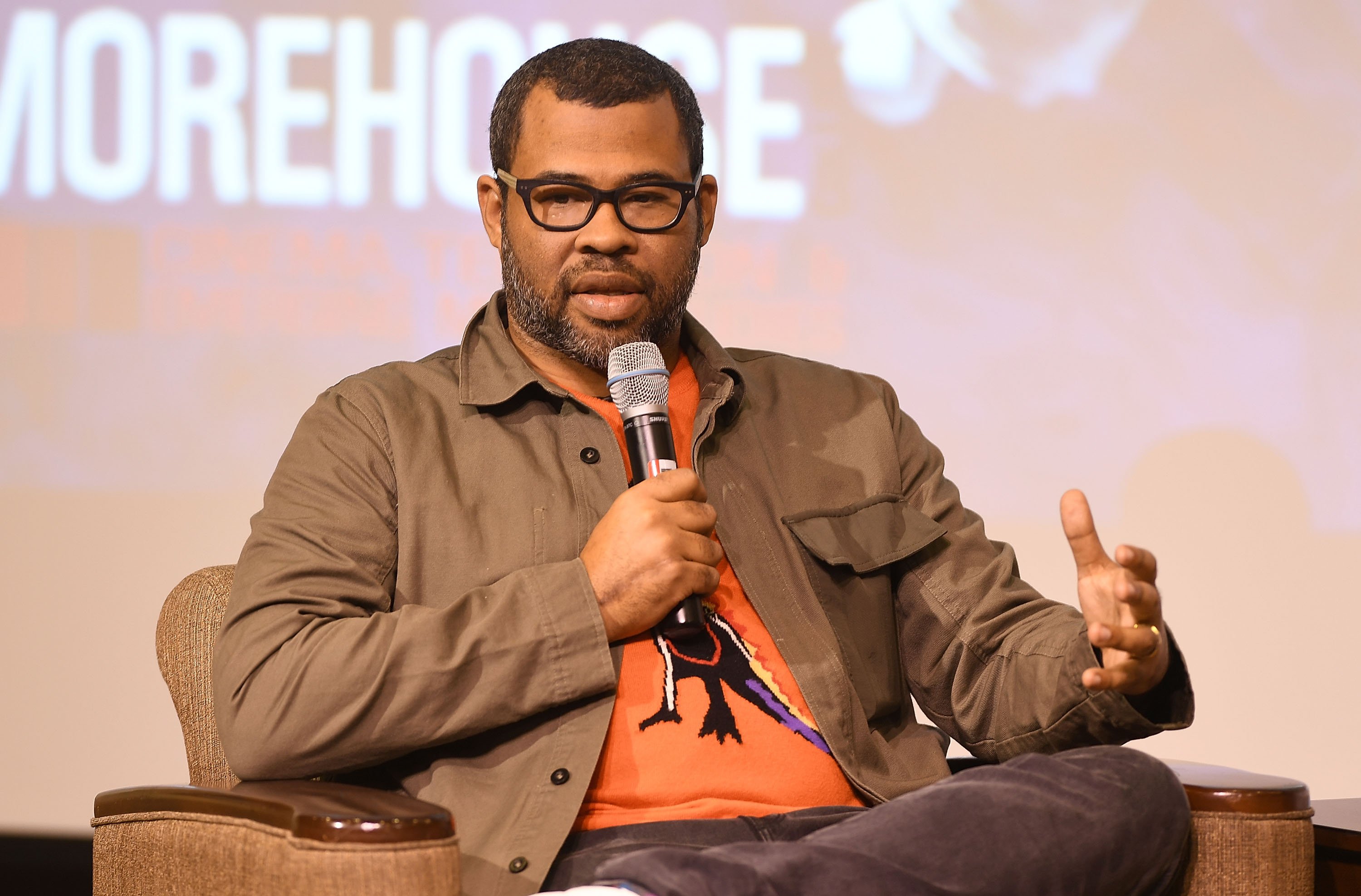 Jordan Peele wearing glasses