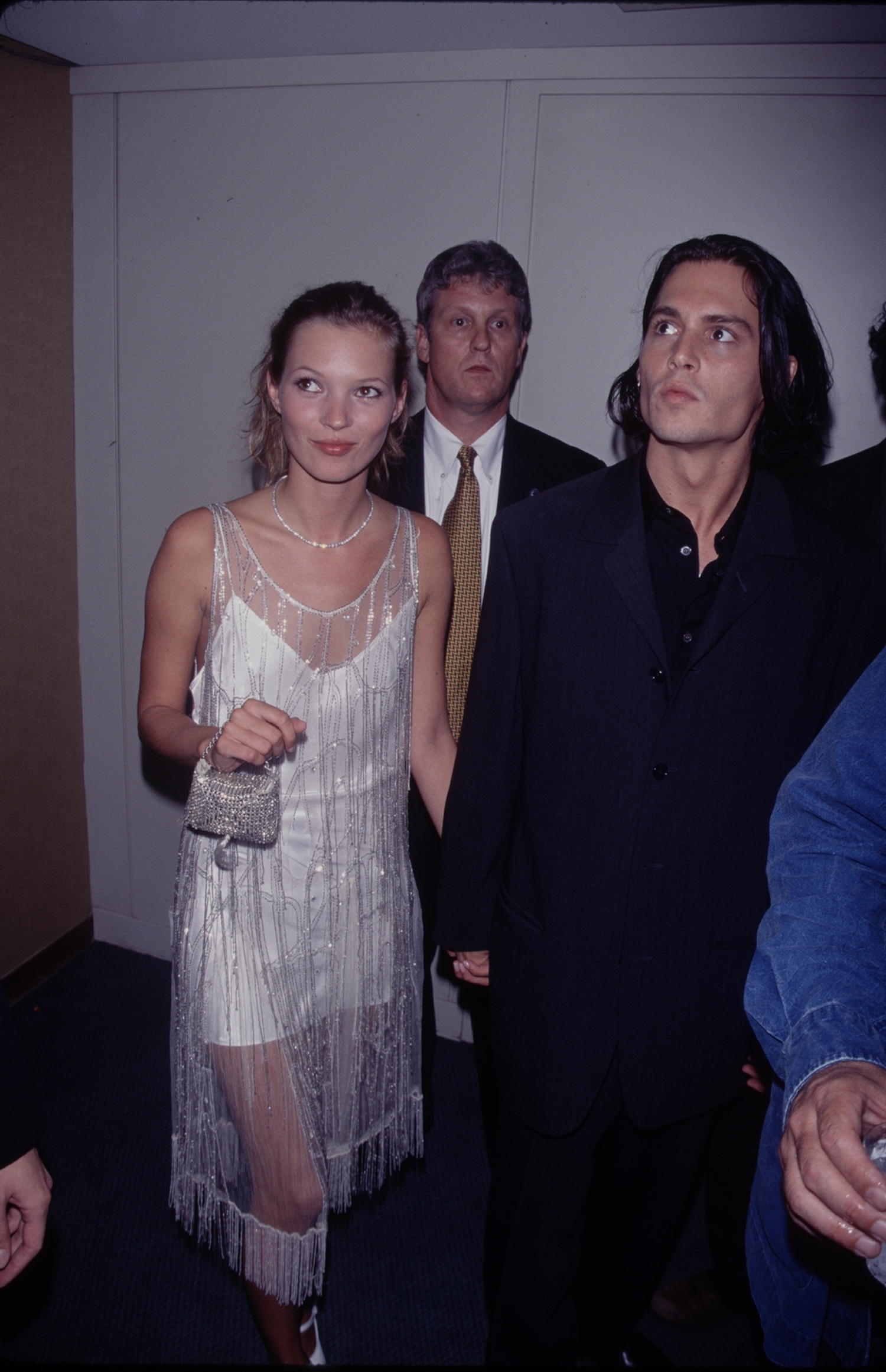 Johnny Depp with his girlfriend, fashion model Kate Moss