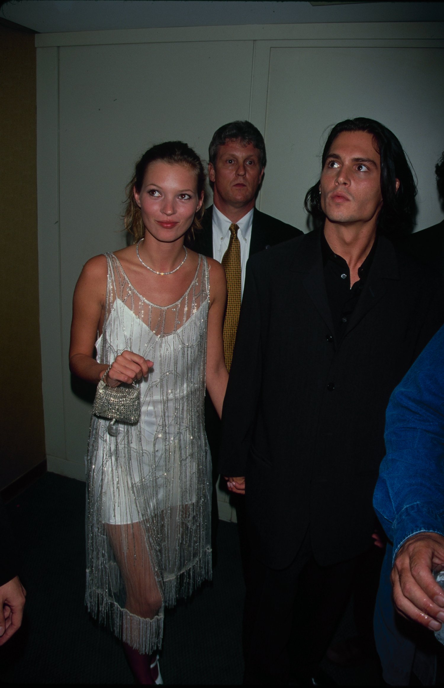 Johnny Depp with his girlfriend, fashion model Kate Moss